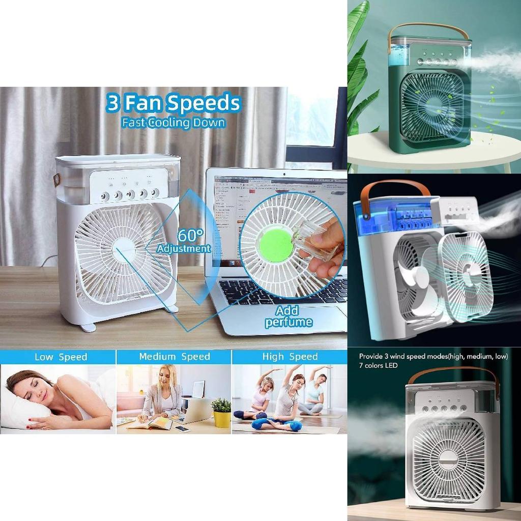 High-powered Small Fan With Cooling Mist Spray For Students And Workspaces