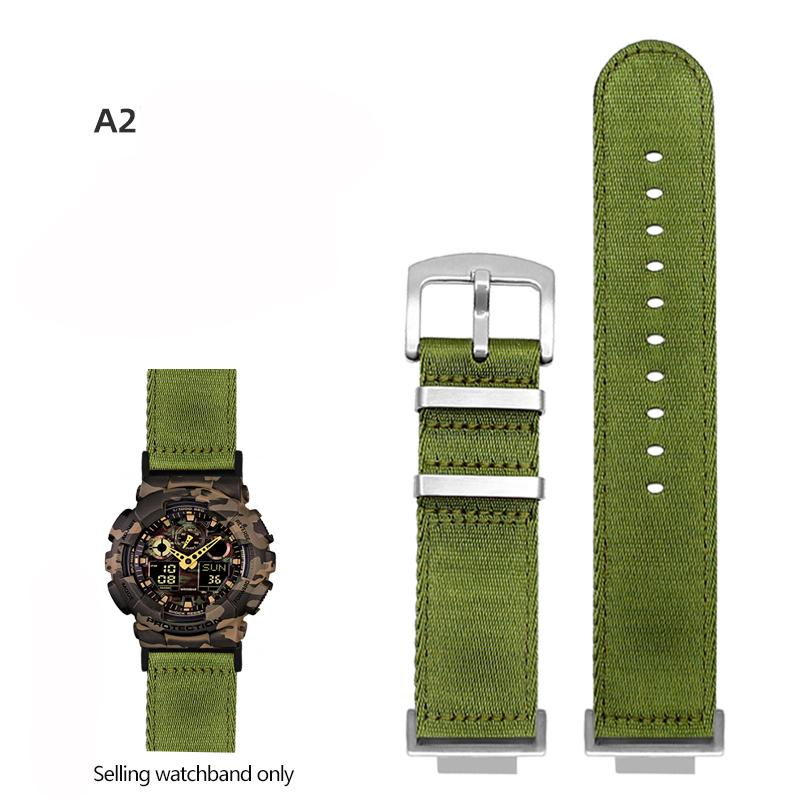 Nylonowy Pasek do Zegarka Canvas Dla GSHOCK Casio DW5600 DW-5600 GA110 GA100 GA120 GM2100 GA2100 GA2110 Zmodyfikowany Pasek Sportowy Pasek