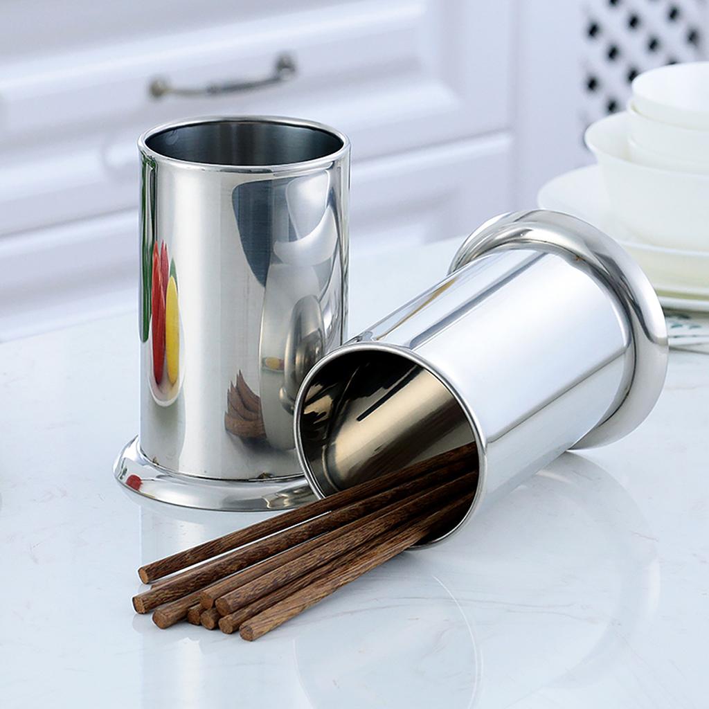Stainless Steel Cutlery Storage Holder for Tableware Chopsticks Straw Spoon ForkLarge