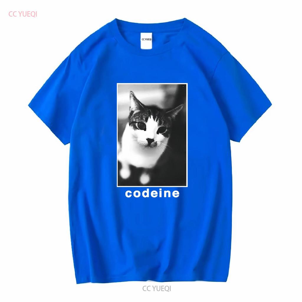 Codeine T Shirt long or short sleeves vintage Washed fashion Unisex Stylish streetwear Slightly homme designer clothes