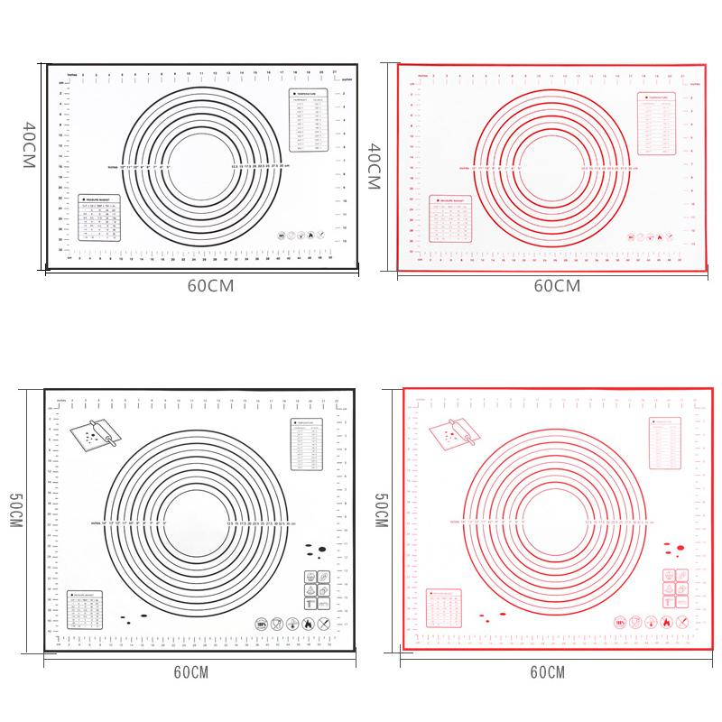 Plaque de pétrissage en Silicone, Surface antiadhésive, tapis de pâte à  rouler avec échelle, cuisson de cuisine, pâtisserie, Pizza, feuille de  gâteau, doublure de four, ustensiles de cuisson