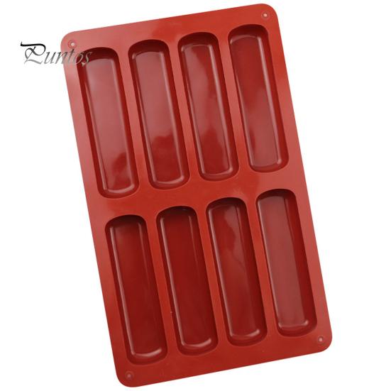 

Практичная антипригарная форма для пудинга, легко чистящаяся, кирпично-красная, 8 сеток, форма для печенья на палец, кухонные принадлежности кирпич красный