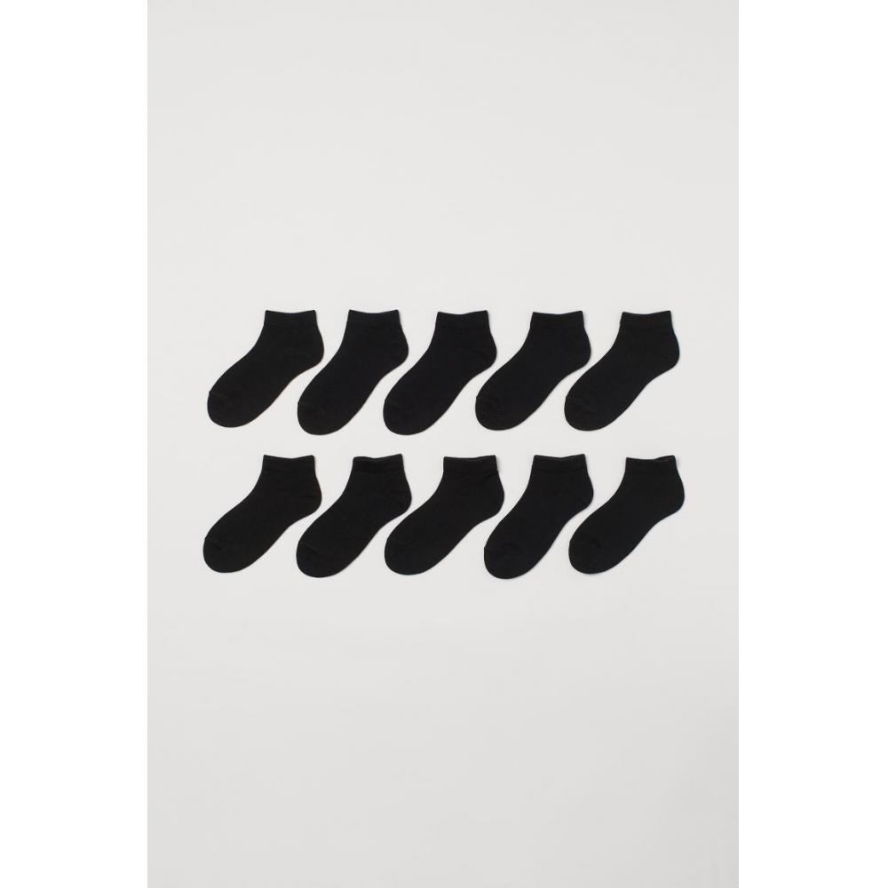 

H M Ankle Socks 10 Pairs Set Black