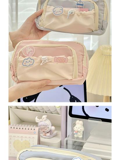 High-Capacity Cute Pencil Case for Girls - Perfect for Elementary and Junior High Students