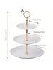 3 Layer Cake Stand Fruit Plate Tray Display Birthday Party Dessert Wedding Three Layer Cake Count Heart Rack Dessert Plate