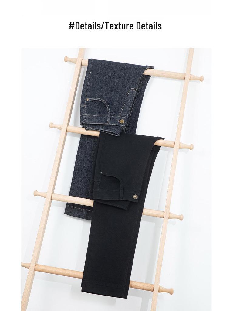 2026 Spring High Waist Stretch Women's Cigarette Jeans - Color Locking, Straight Leg, Plus Size Available