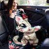 1pc Seasonal Universal Home Decoration Blanket Throw Birthday Gift Cute Cartoon Cat with Pink Bow Flower Frame Room Decorative Coverlet for Couch Bed