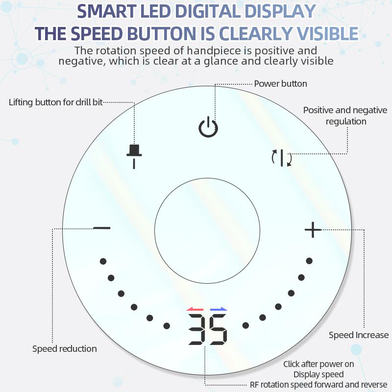 High Quality Brushless Nail Drill 80W 35000RPM Manicure Machine Professional Electric Nail Sander 0 Noise Nail Cutter for Salon