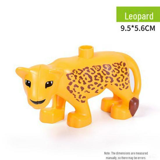 Lego-Compatible Large Animal Accessories Building Blocks for Kids' Prairie, Ocean, Jungle Simulations, Ages 3+