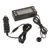 12V Digitální autoteploměr Vozidlové hodiny LCD měřič teploty s funkcí alarmu CT23