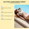 Sparkling Shimmer Body Protection Spray Hydrating Glitter Moisturizing Outdoor Skin Care for Summer Beach Use