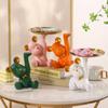 Resin Bear Artificial Ornaments Key Storage Tray Home Living Room Office Tea Table Tv Cabinet