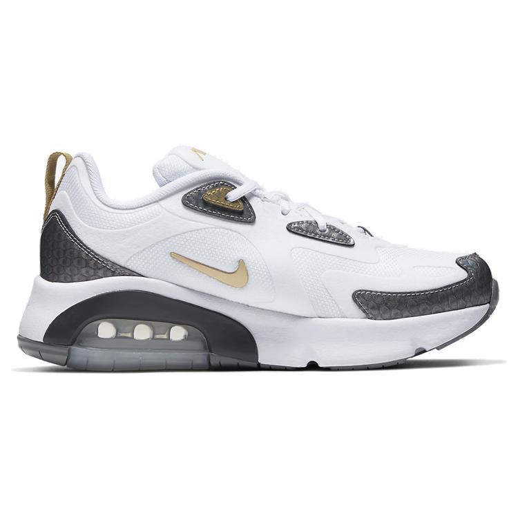 Nike Air Max 200 White Metallic Gold GS CQ4009-100