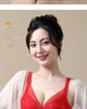 2025 Seamless Red Push-Up Bra & Panty Set: Wirefree, Adjustable, Enhances Small Chest, Comfortable for Women