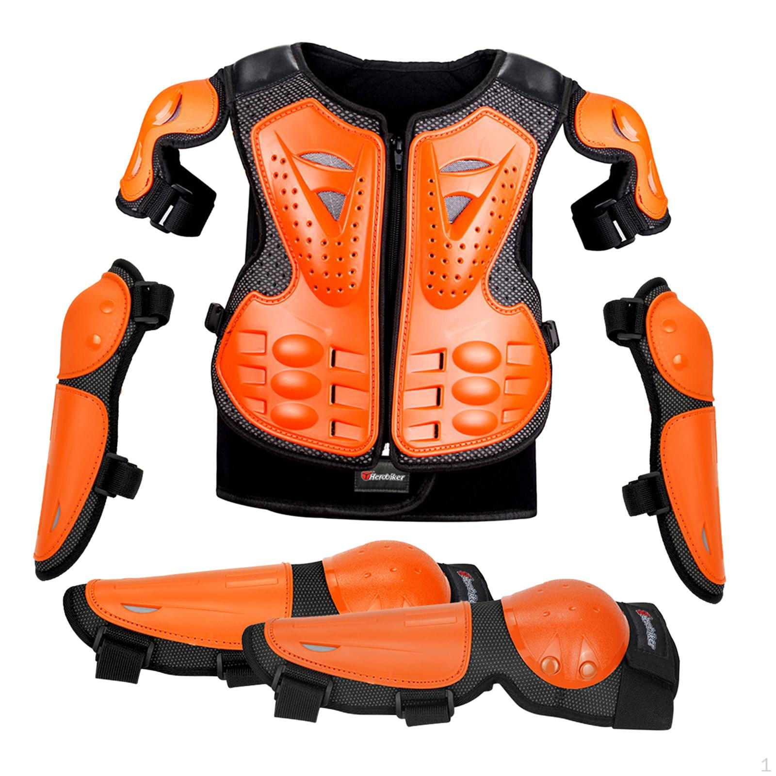 

Kids Motorcycle Guard Suit Protective Gear Children Full Body with Elbow Knee Pads for