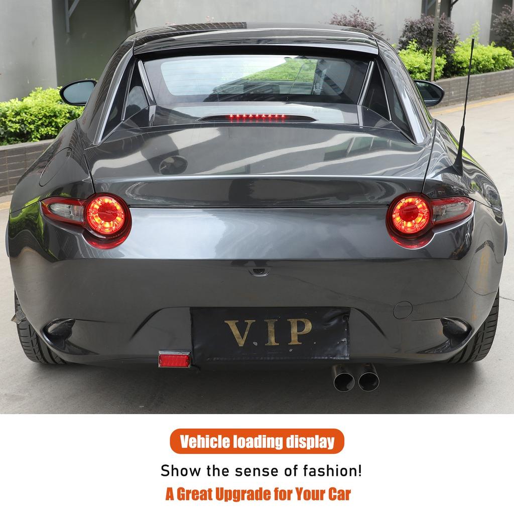 Black Smoked High Mount Brake Light Trim For Mazda MX-5 Miata 2016-2025