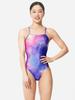 BARREL Women'S Tie-Dye Reflection Angle Back One-Piece Swimsuit Purple (B5Swsws024Ppl)
