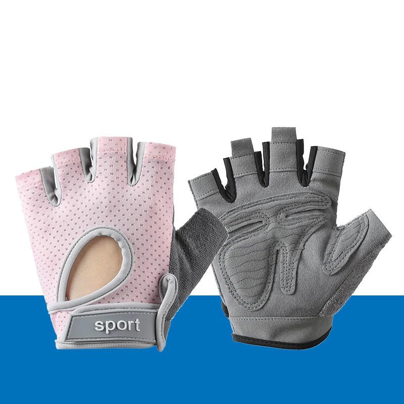 Unisex Half-Finger Gym Gloves Weight Training Pull-Up Bar Cycling Breathable Anti-Slip Wear-Resistant Quick-Dry Nylon