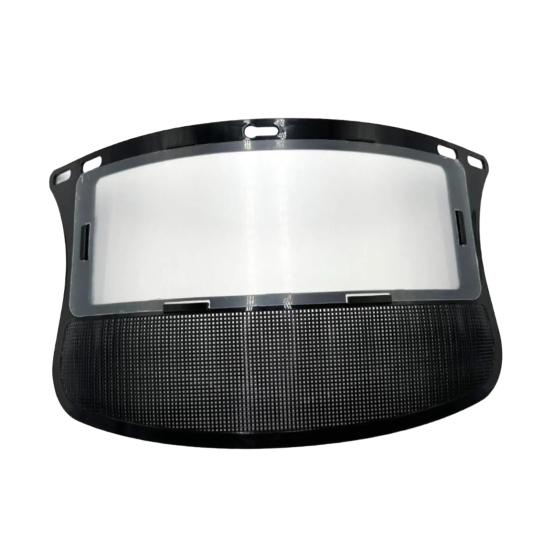 Ocelová drátěná síťka Obličejový štít Připevnění k bezpečnostním přilbám Plná ochrana obličeje před létajícími částicemi Odolný chránič obličeje pro lesnictví a venkovní práce