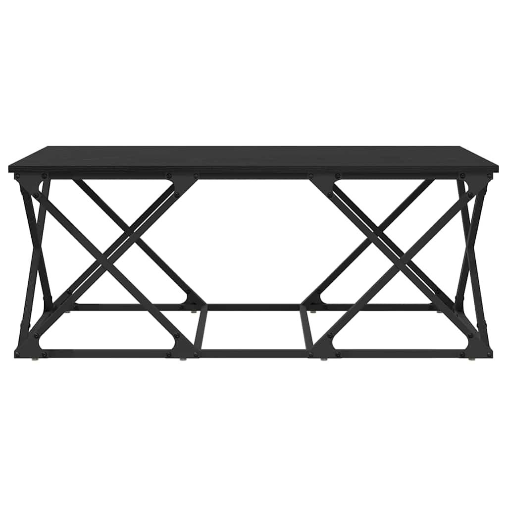 Coffee Table Black Oak Look 100 x 49 x 40 cm Wood Based Panel