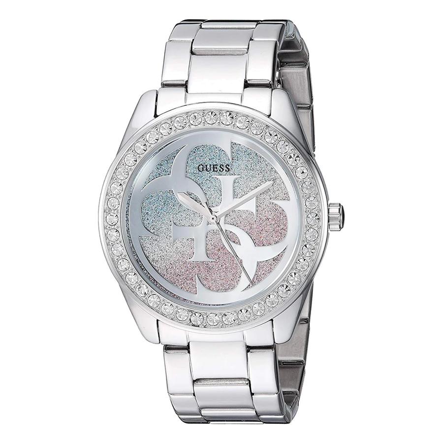 Guess G Twist Pırlantalı Gümüş Kadran Gümüş Çelik Kordonlu Mekanik Kadın Saati - W1201L1