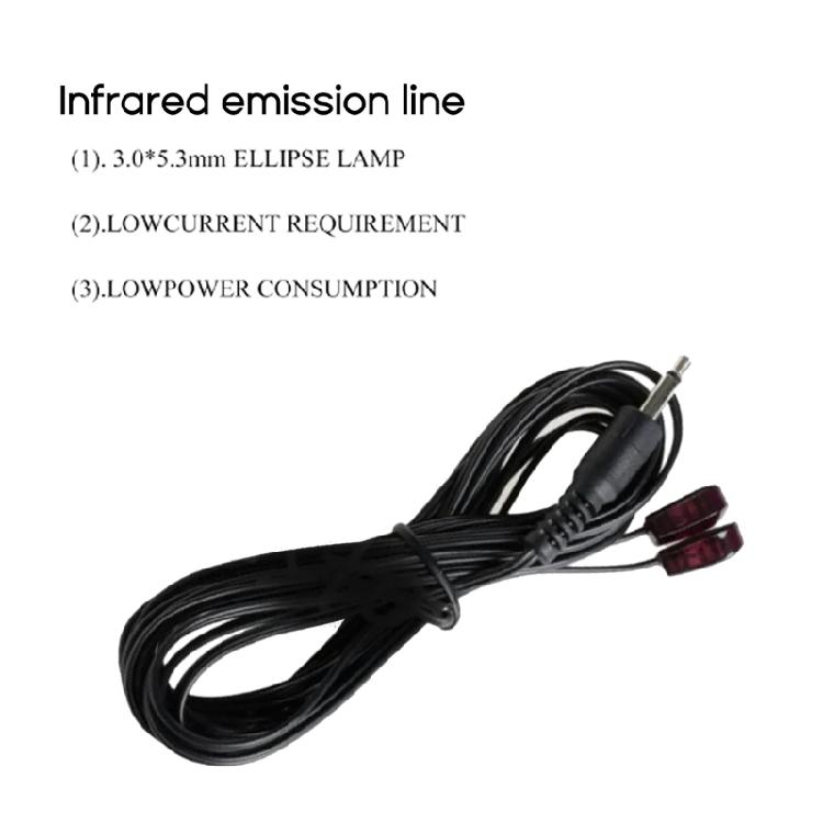 3.5mm Dual IR Infrared Remote Control Receiver Extension Cord Cable for Extender