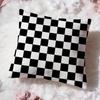 Checkerboard Cushion Cover Premium Comfort Reversible Pillow Cove Two in One Design for Any Room  Car Interior