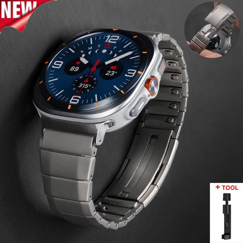 Edelstahlarmband für Samsung Galaxy Watch 8/8 Classic Gebogenes Anschlussdesign für Galaxy Ultra 2025/ 47mm Business-Armband