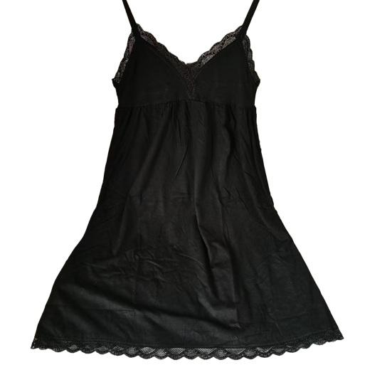 Women's Nightgown Thin Shoulder Lace Trim Soft Straps V Neck Breathable Sleepwear Loose