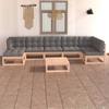 Day and Night - Day and Night Garden Furniture 8 Pieces and Cushions Solid Pine Wood