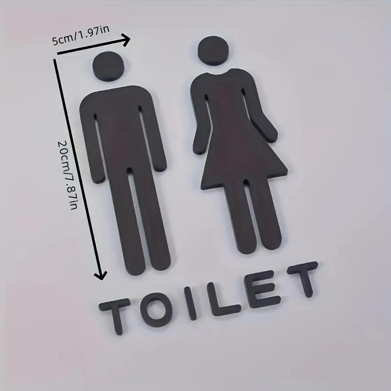 3D DIY Mann & Frau Toilettenaufkleber WC Türschild Abziehbilder Toilettenschilder Waschraum Beschilderung Plakette Wandaufkleber Dekor Abnehmbar