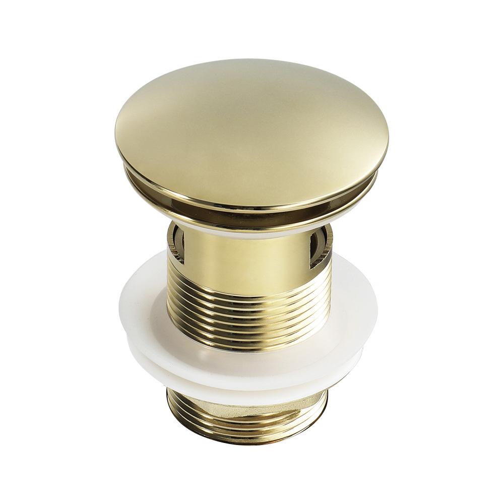 Bath Sink Drain Pop up Basin Drain Stopper Pop up Drainer (Red,Brass)