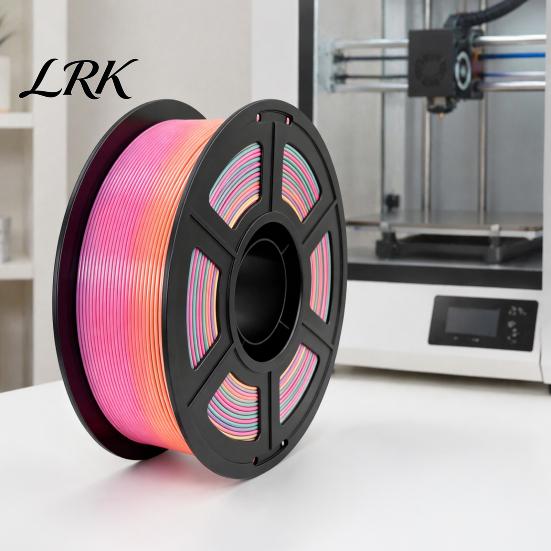 Candy Color PETG Filament Rainbow Gradient for 3D Printer, 1.75mm 1Kg Spool Decorative Ornament Filament, Multicolor Most Printers High Speed Printing