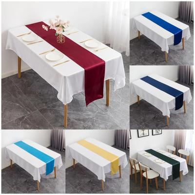 5pcs 30x275cm Satin Table Runner Wedding Decoration For Modern Birthday Party Hotel Show Banquet Luxury Design Nice Pattern