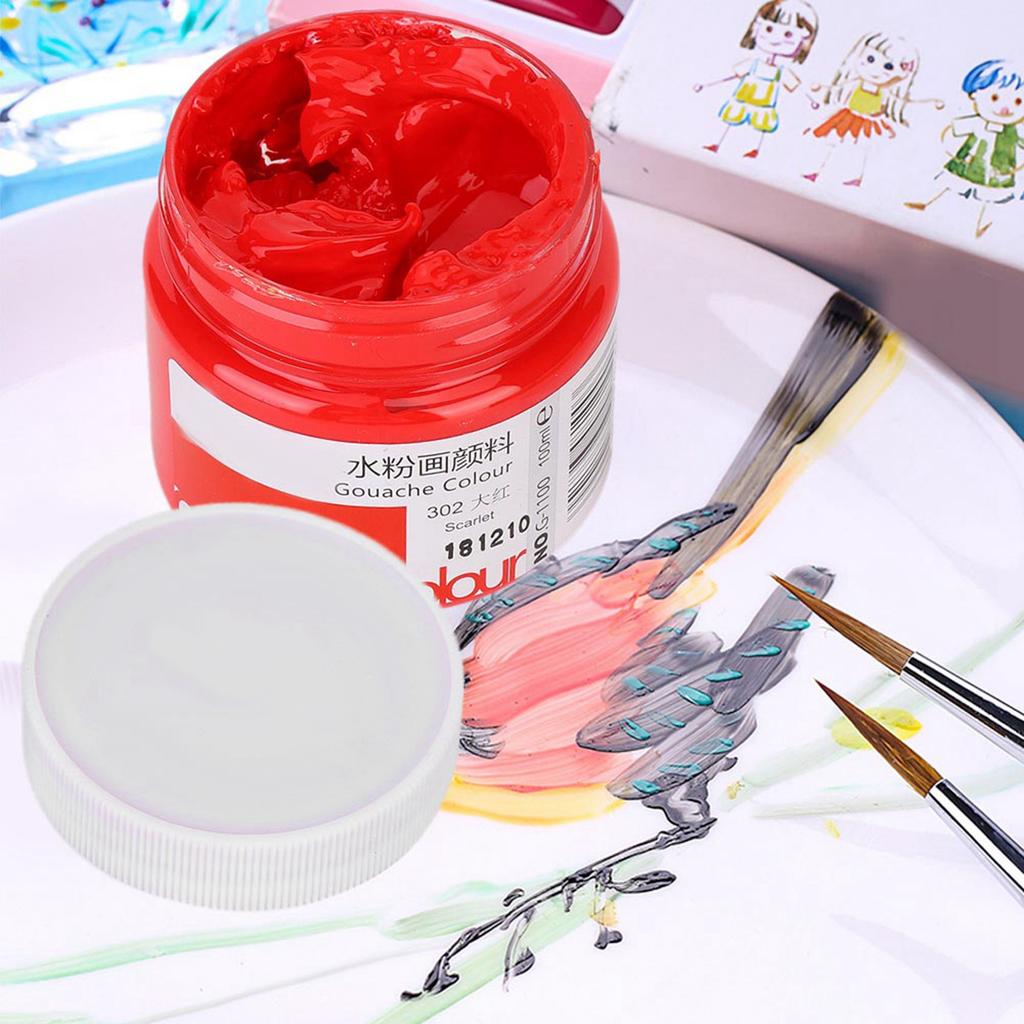 100ml Colorful Watercolor Paint Gouache Pigment Student Art Painting Supplies(Red)