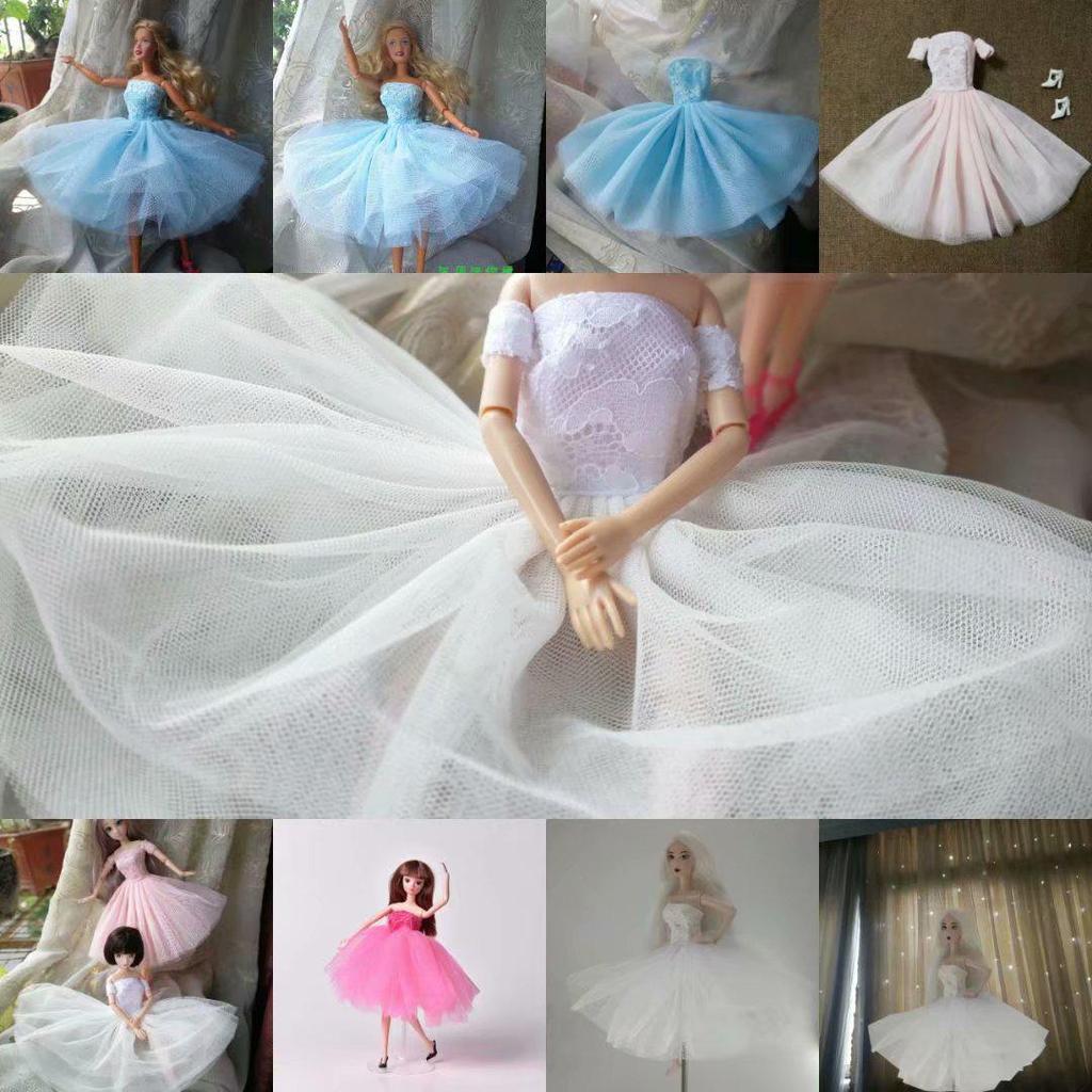 Multicolored Mini Mesh Skirt for 29cm Dolls - Babi Wedding Dress, Short Dress-Up Skirt for Toy Girls