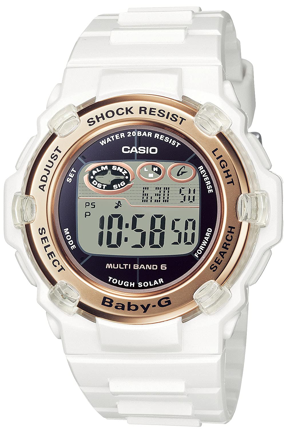 

Часы Casio Baby-G (Официальный японский продукт) BGR-3003U-7AJF, Женские,, Радиоуправляемые солнечные часы с подсветкой (Светодиодный светильник высокой яркости)