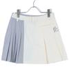 1piu1uguale3 GSP035-PRY093-83 Grey Side Pleated Skirt Skirt 2 White X grayUsed