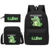 School Bag Three-Piece Game Merchandise Backpack Large Capacity Middle School Students Outdoor Campus