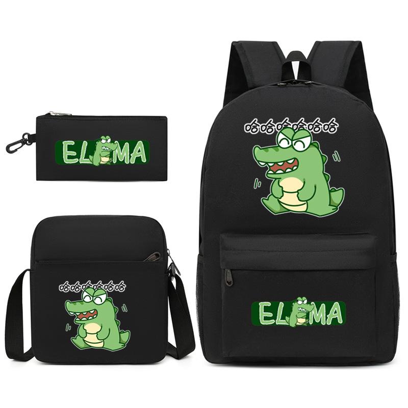 School Bag Three-Piece Game Merchandise Backpack Large Capacity Middle School Students Outdoor Campus