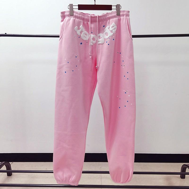 Sp5der 555555 Pěnový Potisk Tepláková Souprava Oversized Mikina Tepláky Streetwear Zimní Outfit