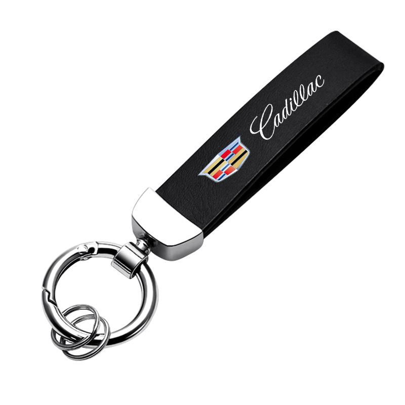 

Leather Car Keychain Key Chain Ring Key Holder Accessories for Cadillac SRX Escalade CTS BLS ATS DTS XTS SLS XLR V Deville CT5