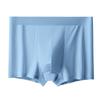 Men's Ice Silk Underwear Quick Drying Antibacterial Flat Corner Shorts Solid Color Seamless Underwear