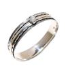 Natural Moonstone Gemstone 925 Sterling Silver Cuff Bangle Adjustable ETC-14511
