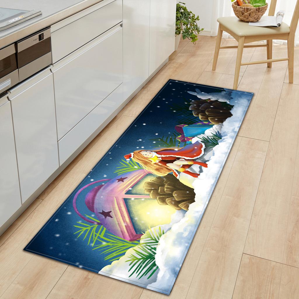 Christmas Kitchen Sand Carpet Doormat Long Floor Mat