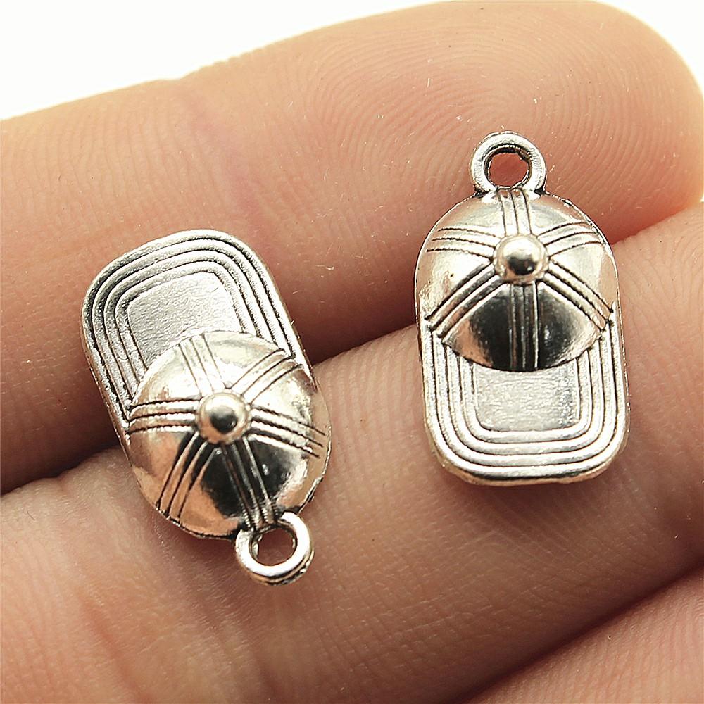 20pcs Hat Charms Sunglasses Charms Jewelry Making Watch Charms For Bracelet Making Antique Silver Color