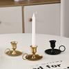 2 Piece with Holding Ring Desktop Candlestick Retro Candle Stand  Restaurant