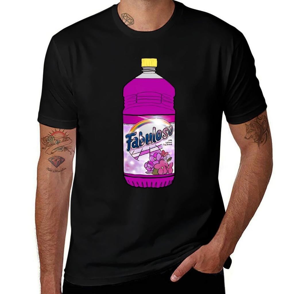 Pink Fabuloso Sticker Design Tshirt Breathable Travel Tshirt