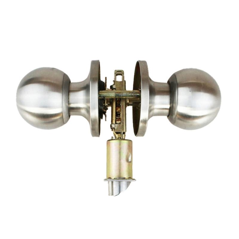 Edelstahl Drehrundes Türknaufset Griff Rund Geformter Nicht abschließbarer Türknauf für Flur, Schrank Einfach zu bedienen