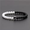 Distance beaded Bracelet Fashion Natural Stone two colors Yin Yang Charm Bracelets for Men Women Friendship couple